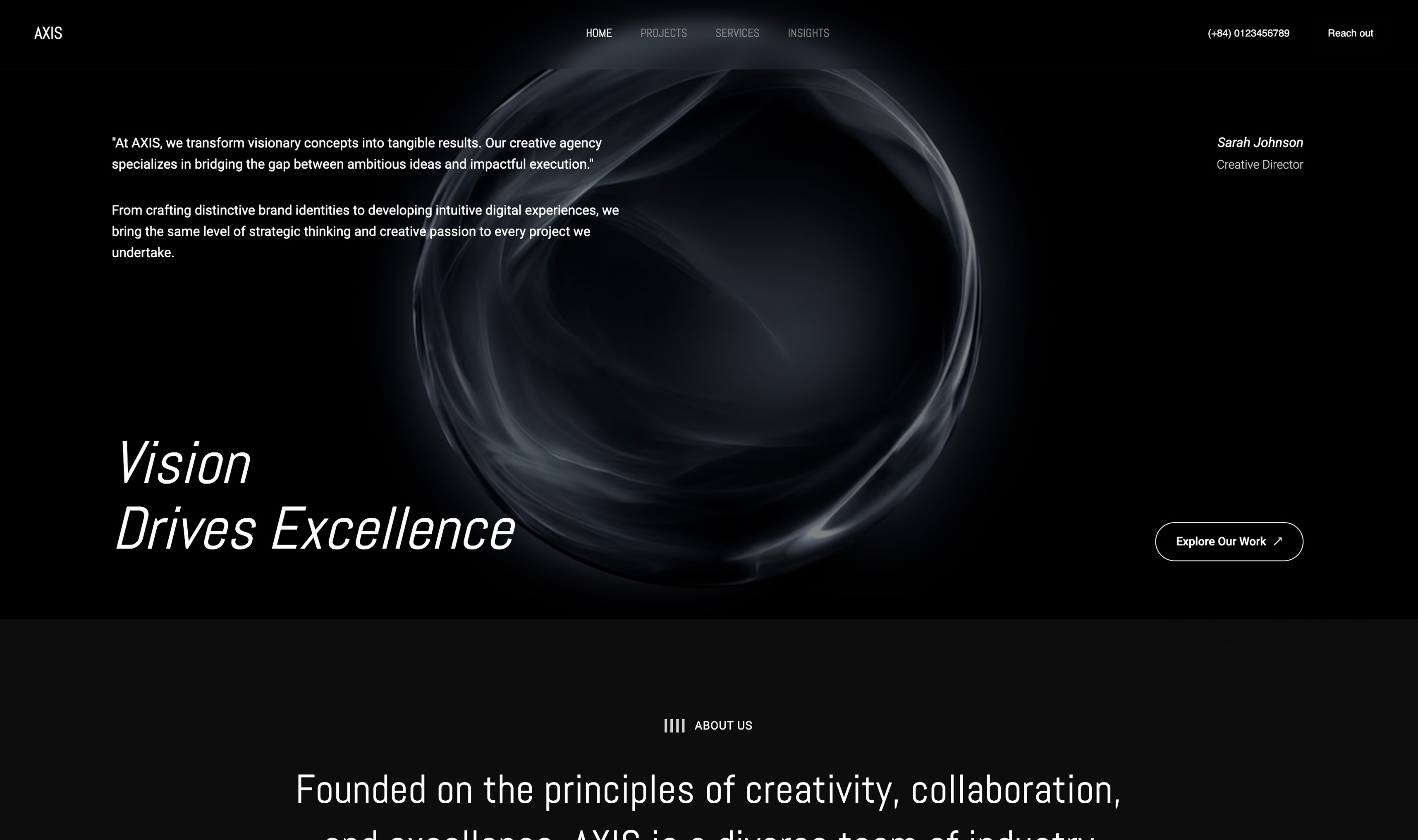 Framekit agency template showcasing professional design quality