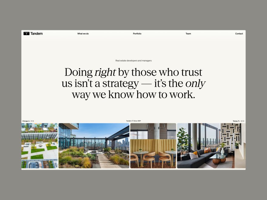 Framekit portfolio template with clean design